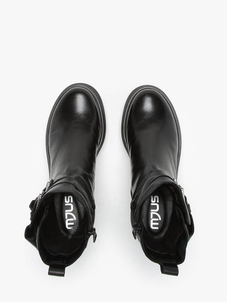 Enkellaarsjes Uit Leder Mjus Zwart women L44201 ander zicht 4